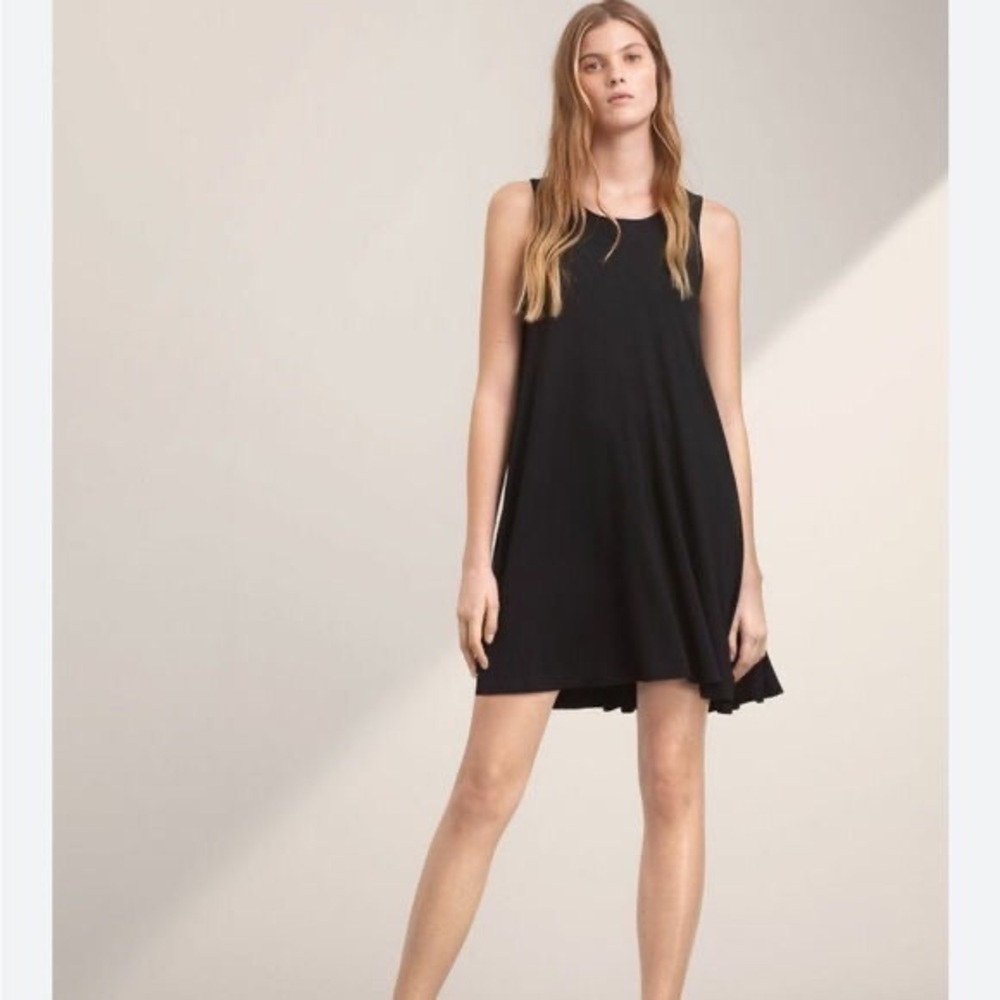 Sleeveless Black Swing Dress - Classic A-Line